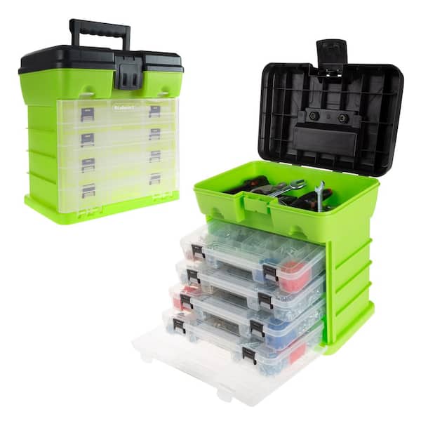 Stalwart 5-Compartment Small Parts Organizer, Green HW2200008