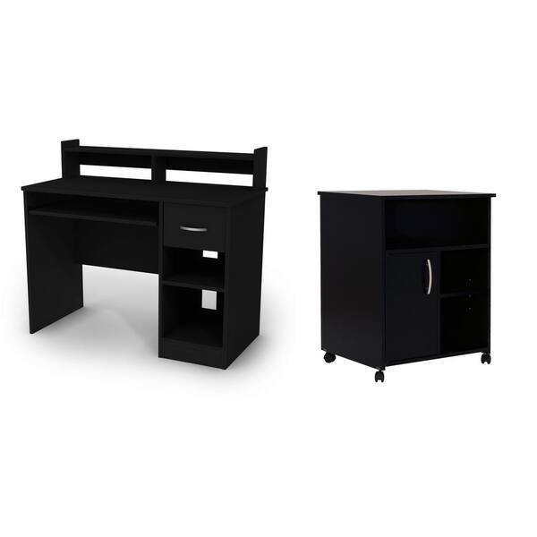 South Shore Axess Pure Black Computer Desk