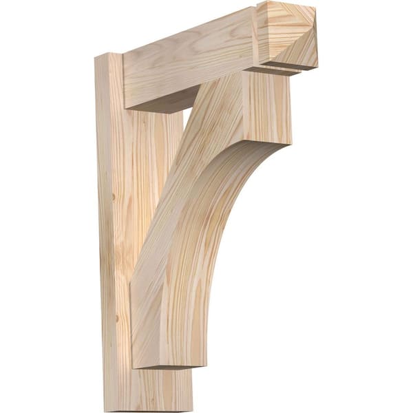 Ekena Millwork 6 in. x 22 in. x 18 in. Douglas Fir Westlake Arts and Crafts Smooth Outlooker