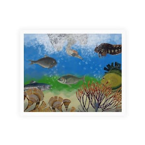 Nature Landscapes Framed Graphic Print Animal Art Print 42 in. x 34 in.