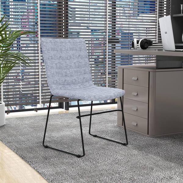 Leisuremod Ergonomic Office Chair Upholstered Guest Side