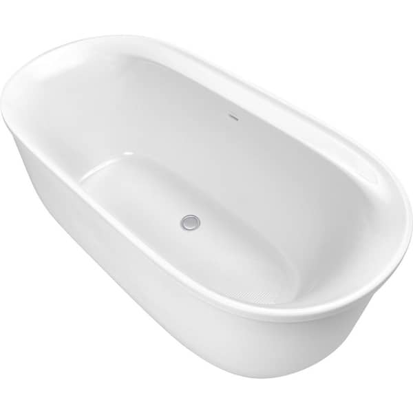 STERLING Spectacle 65.75 in. Acrylic Flatbottom Bathtub in White