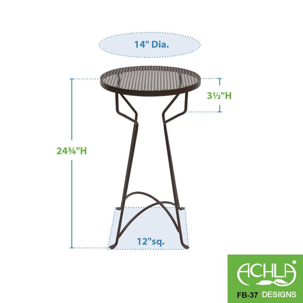 24" Roman Bronze Wrought Iron Capri Plant Stand
