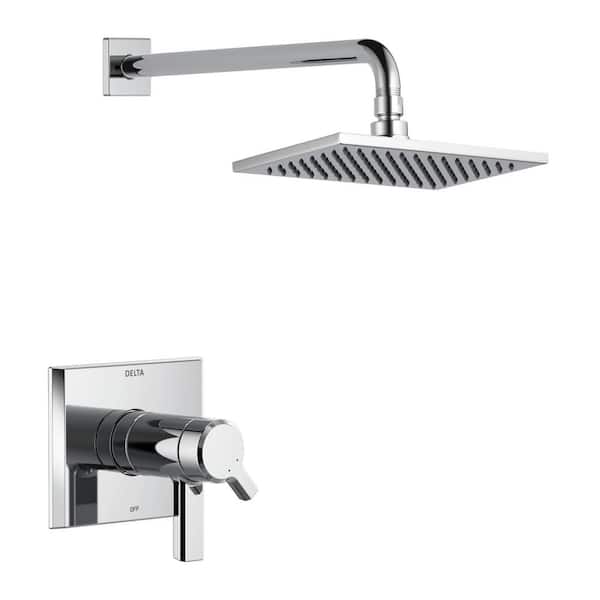 Delta Pivotal TempAssure 1-Handle Wall-Mount Shower Trim Kit in Lumicoat Chrome (Valve Not Included)