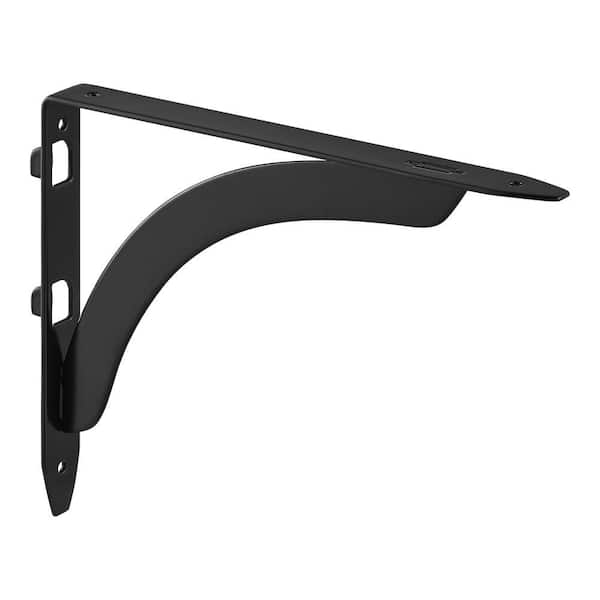 Everbilt 10 in. Black Dual Track Steel Bracket 46401PKLHD The Home Depot