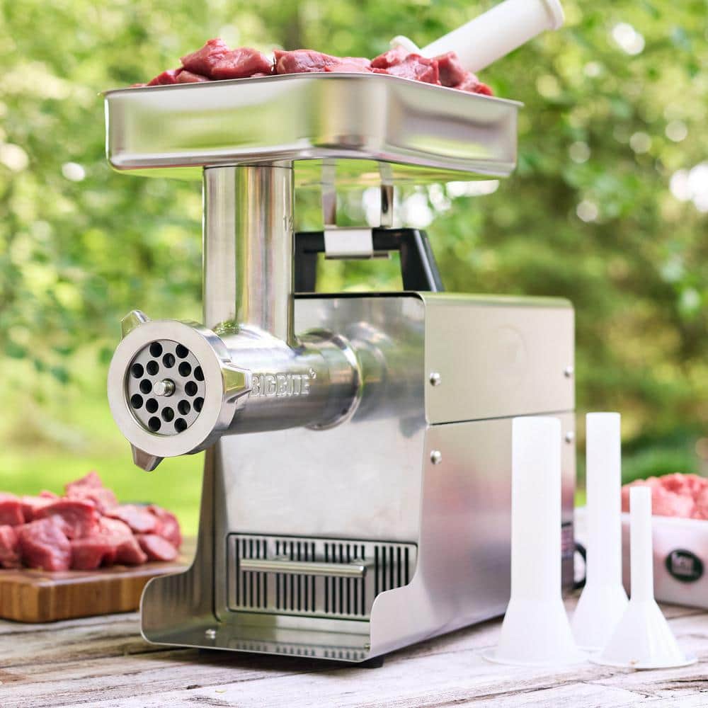 LEM Big Bite Stainless Steel Electric Meat Grinder with 0.5 HP Motor