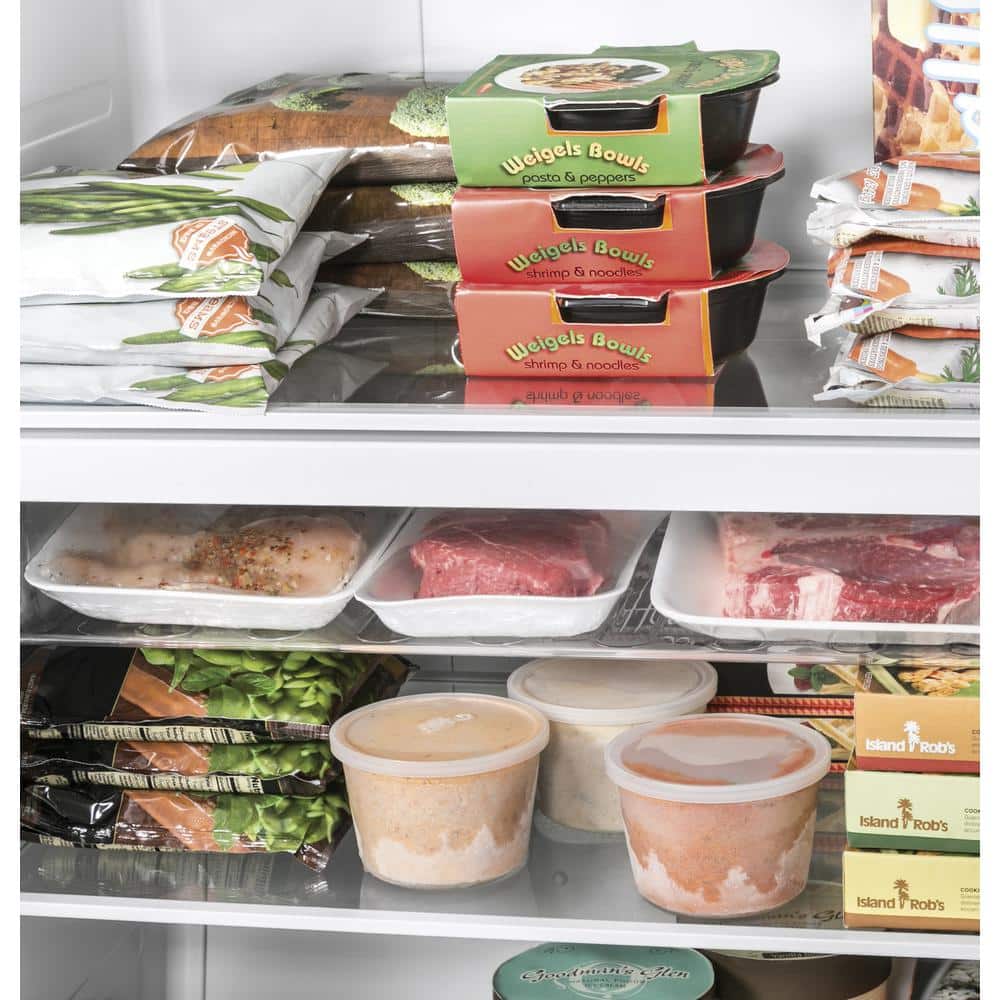 White Frost-Free Upright Freezer with Electronic Controls