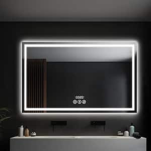 35.8 in. W x 49.2 in. H Full-Size Rectangular Frameless Anti-Fog LED Wall Bathroom Vanity Mirror