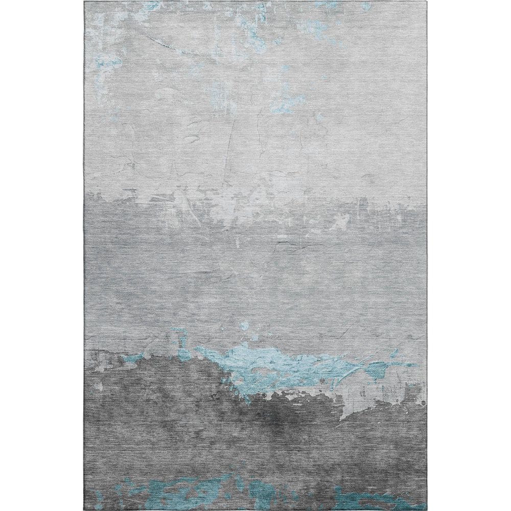 Mayfield Premium Machine Washable Abstract AMF1885 Teal 3 ft. x 4 ft. Area Rug price history on PriceWatchPro