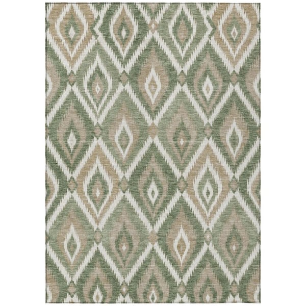 Chantille Machine Washable Indoor/Outdoor Abstract ACN3072 Fern 3 ft. x 5 ft. Area Rug
