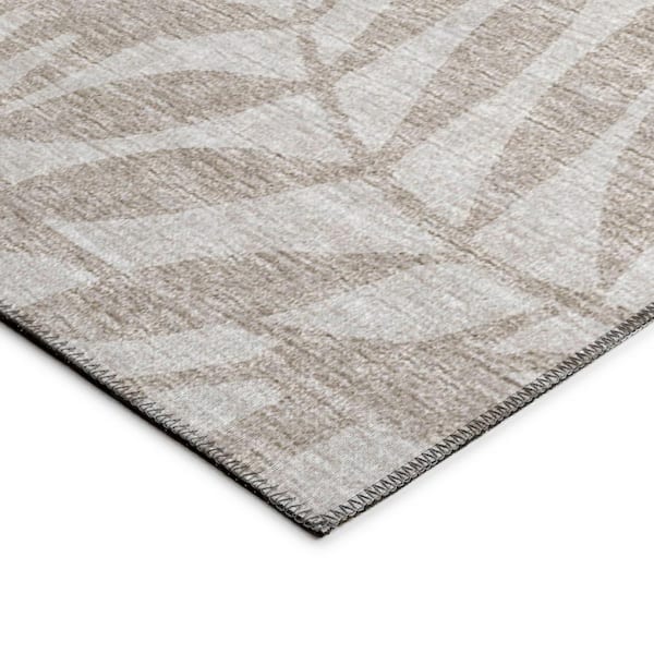 Yuma Beige 10 ft. x 14 ft. Geometric Indoor/Outdoor Washable Area Rug