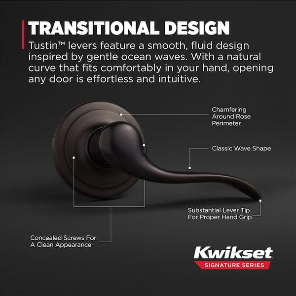 Kwikset Tustin Venetian Bronze Hall/Closet Door Handle with