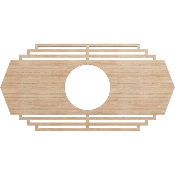 0.375 in. x 4.25 in. x 8 in. Wood Medallion Moulding