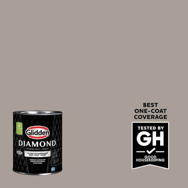 Glidden Diamond 1 qt. #PPG1019-4 Simmering Smoke Eggshell Interior Paint with Primer