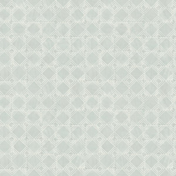 Chesapeake Button Block Geometric Blue Prepasted Non Woven Wallpaper Sample