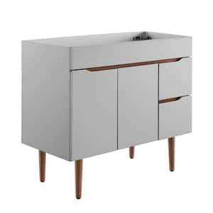Harvest 34.5 in. Bath Vanity Cabinet Only (Sink Basin not Included) in Gray Walnut