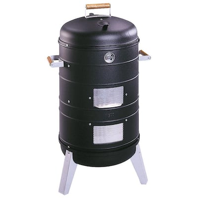 2-in-1 Charcoal Water Smoker Grill