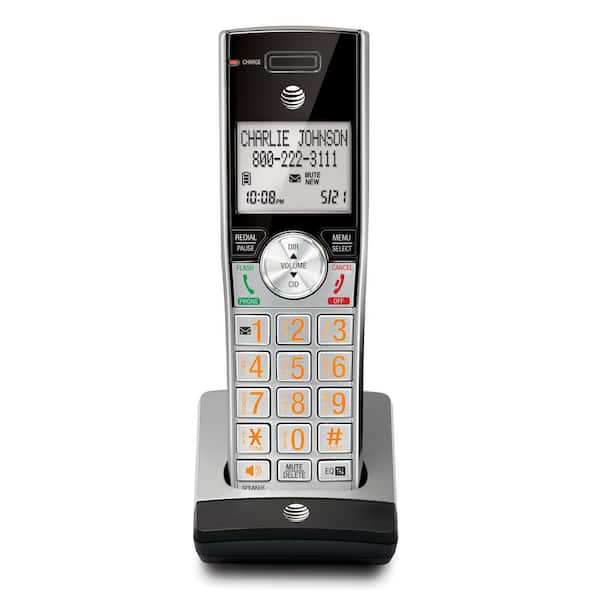 Silver/Black with 3 Handsets AT&T CL82314 DECT 6.0 Expandable Cordless Phone with Answering System and Caller ID 