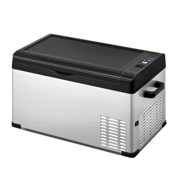 Hooure White 30 qt. Car Cooler, Portable Chest Cooler for Camping, Travel, RV, Truck, Boat and Home Use