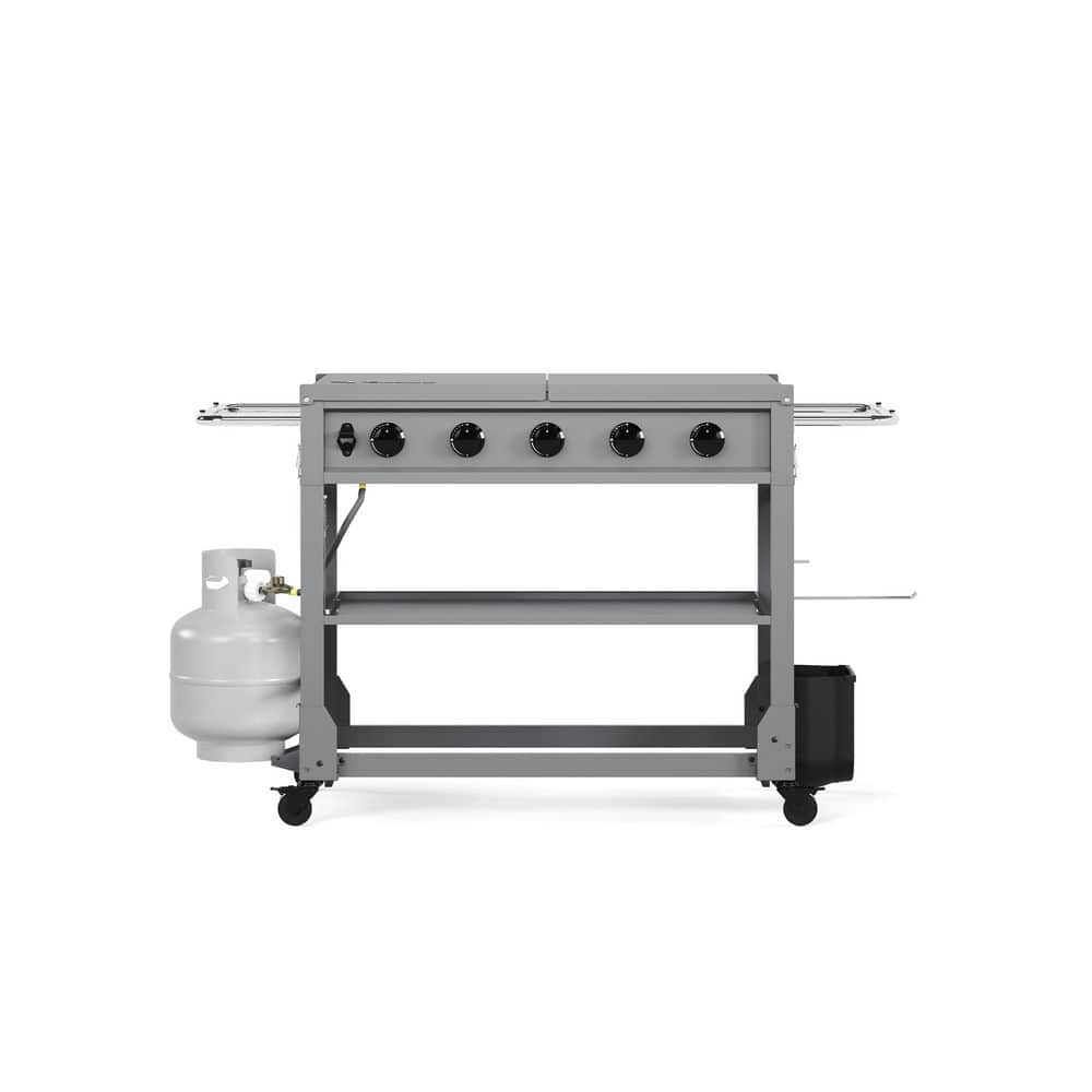 Anaheim 36 in. 5-Burner Flat Top Gas Grill in Gunmetal Gray