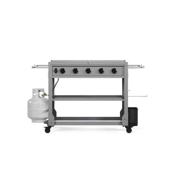 Anaheim 36 in. 5-Burner Flat Top Gas Grill in Gunmetal Gray
