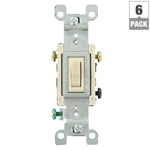 15 Amp 3-Way Toggle Switch, Light Almond (6-Pack)