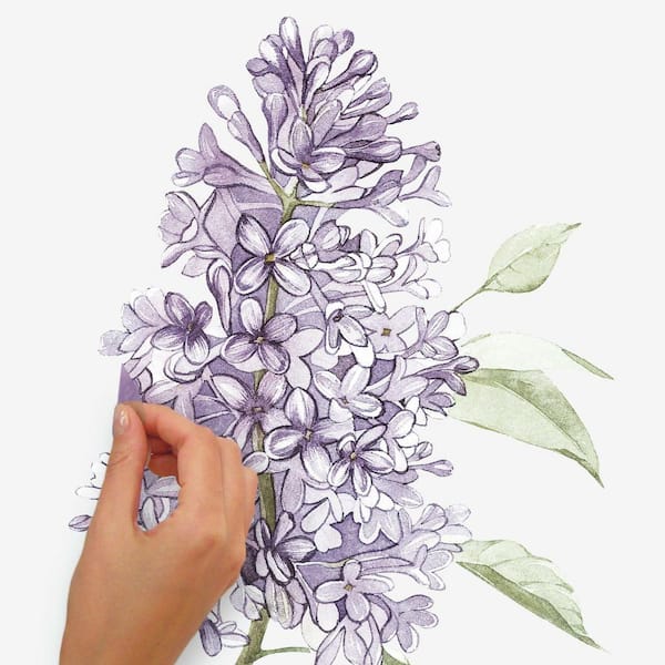 RoomMates Purple Lilac Peel and Stick Giant Wall Decals RMK4644GM