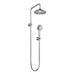 Laguna 8-Spray Patterns 2.5 GPM 8 in. Wall Mount Dual Shower Heads in Chrome