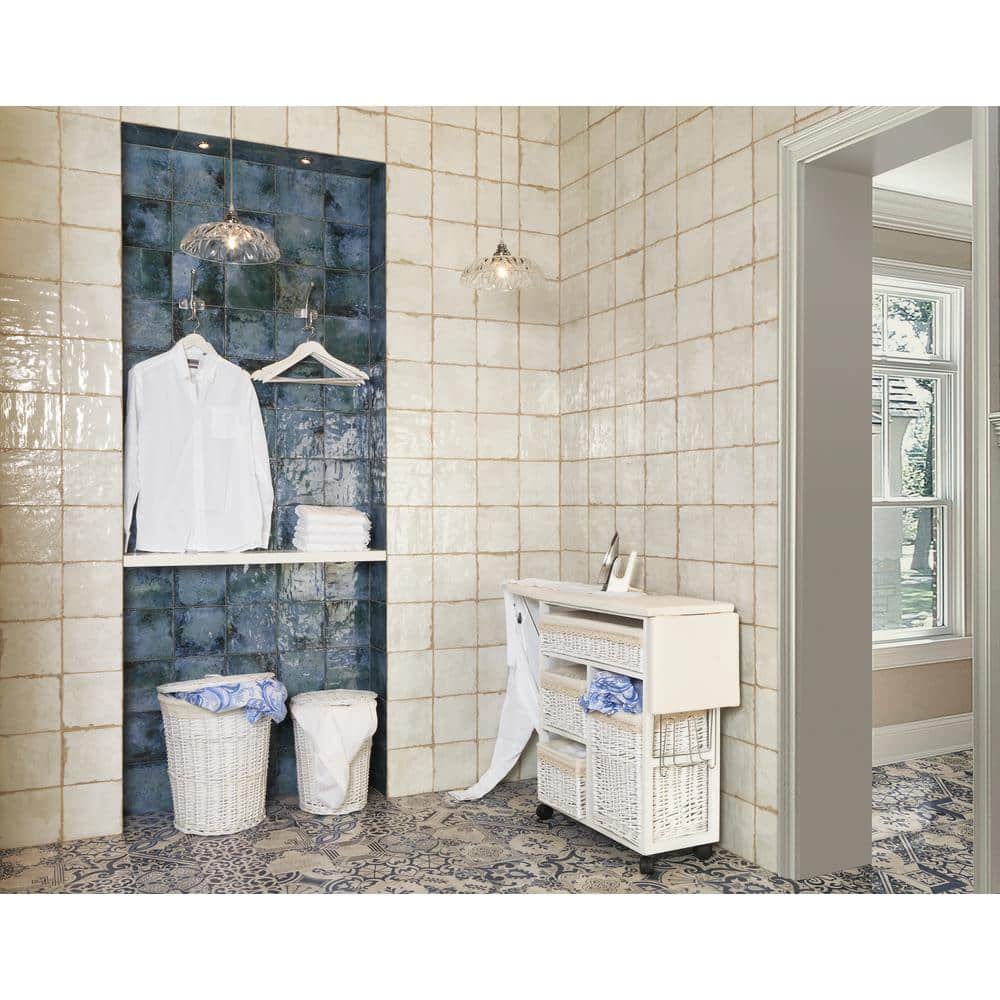 Angela Harris White 8" x 8" Ceramic Wall Tile