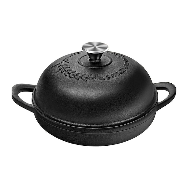 Artisan Series 6 qt. Round Enameled Cast Iron Dutch Oven in White with Lid and Complete Sourdough Starter Kit