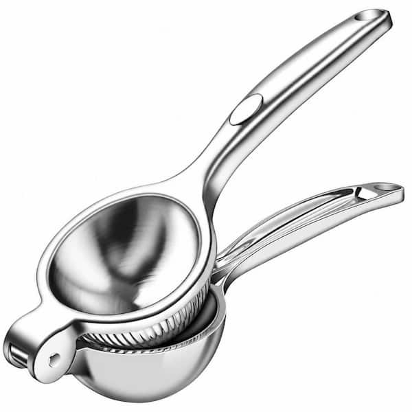 2-in-1 Manual Lemon Lime Citrus Juicer with Built-in Strainer Heavy-Duty Aluminum Ergonomic Handle Easy Clean Kitchen