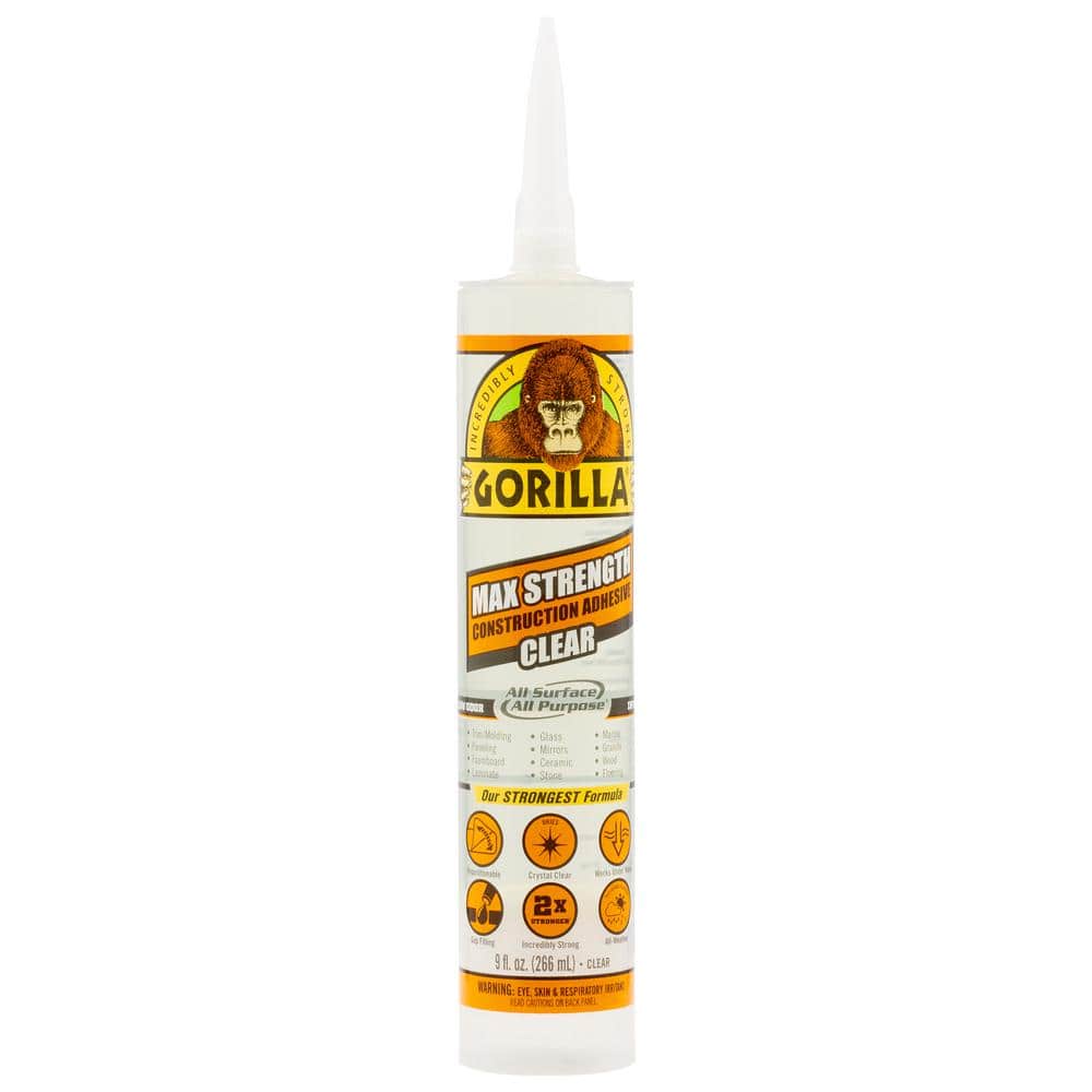 Gorilla Clear Glue, 5.75 Ounce Bottle, Clear & Heavy Duty Spray