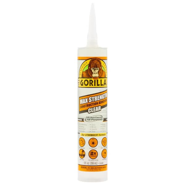 Gorilla 9 oz. Max Strength Construction Adhesive Clear