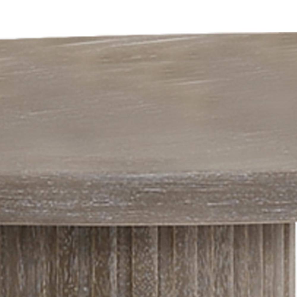 Round Reclaimed Wood Transitional Counter Height Dining Table