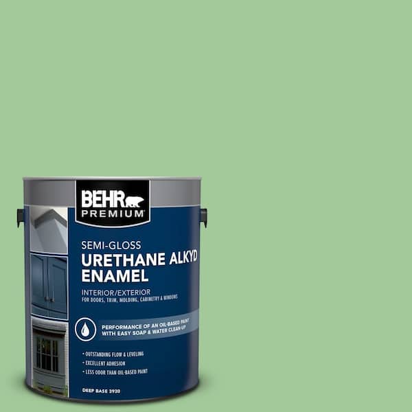 BEHR PREMIUM 1 gal. #M390-4 Gingko Urethane Alkyd Semi-Gloss Enamel Interior/Exterior Paint