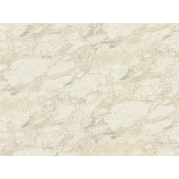Brewster Carton Cream Faux Marble Cream Wallpaper Sample