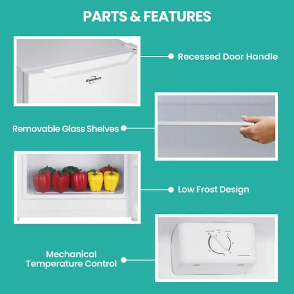 Koolatron Slim Upright Freezer 5.9 cu. ft. (168L), White, Energy