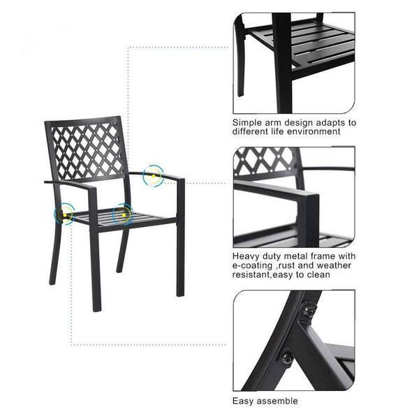 Nuu Garden Stacking Wrought Iron, How To Clean Black Wrought Iron Patio Furniture