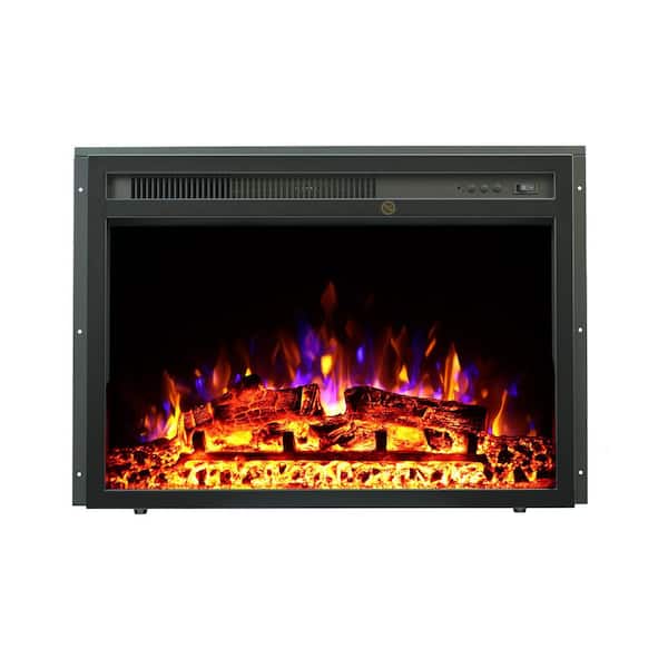 23.6 in. Electric Fireplace Inserts 5-Adjustable Brightness, 9H and Weekly Timer