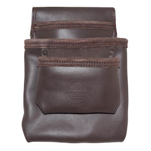 3-Pocket Oil Tanned Leather Nail and Tool Pouch