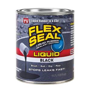 1 qt. Flex Seal Liquid Black Liquid Rubber Sealant Coating (3-Pack)