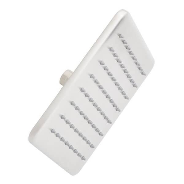 SIGNATURE HARDWARE Berwyn 1-Spray Patterns 1.75 GPM 7.875 in. Wall Mount Fixed Showerhead in Brushed Nickel
