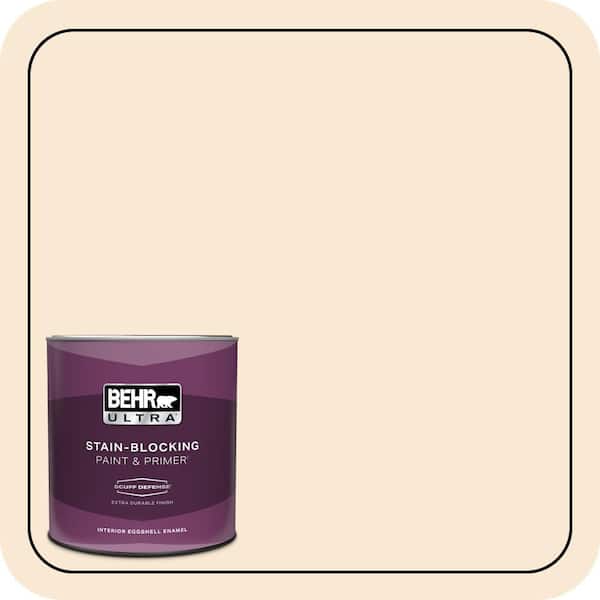 BEHR ULTRA 1 qt. #OR-W05 Almond Milk Extra Durable Eggshell Enamel Interior Paint & Primer