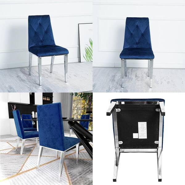 Dark blue kitchen chairs hot sale