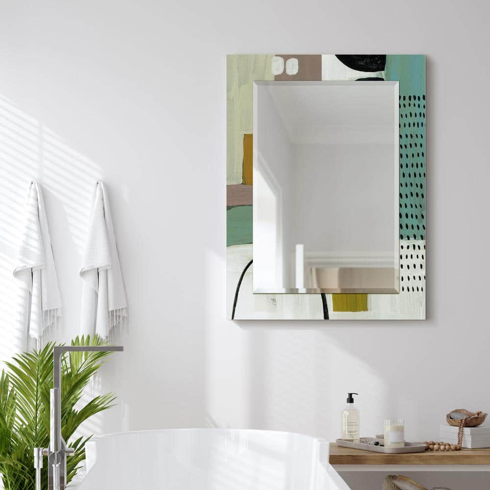 Rectangular Frameless 40" x 30" Beveled Wall Mirror
