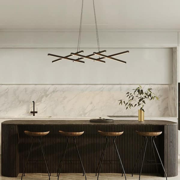 Rennnsan Rael 45-Watt 1-Light 41.3 in. Sand Black Contemporary