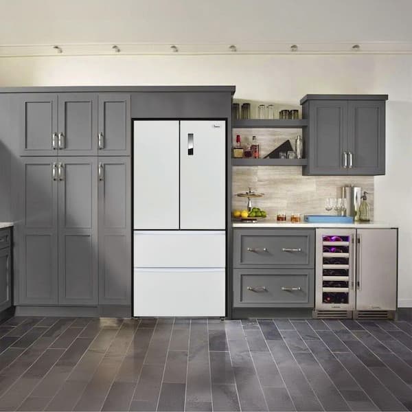 Impecca 33 in. 18.9 cu. ft. 4-Door French-Door Refrigerator, White