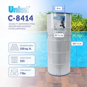 8.94 in. Dia 150 sq. ft. Pool/Spa Replacement Filter Cartridge