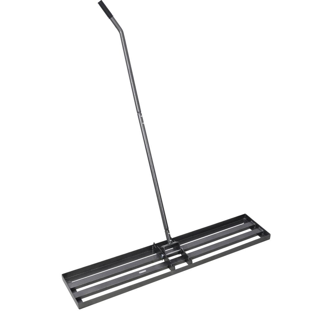 89.40 in. Steel Handle Steel Rake 48 in. x 10 in. Lawn Leveler Garden ...