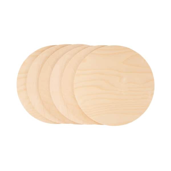 Walnut Hollow 1/2 in. x 1 ft. x 1 ft. Birch Circle Project Panel (6-Pack)